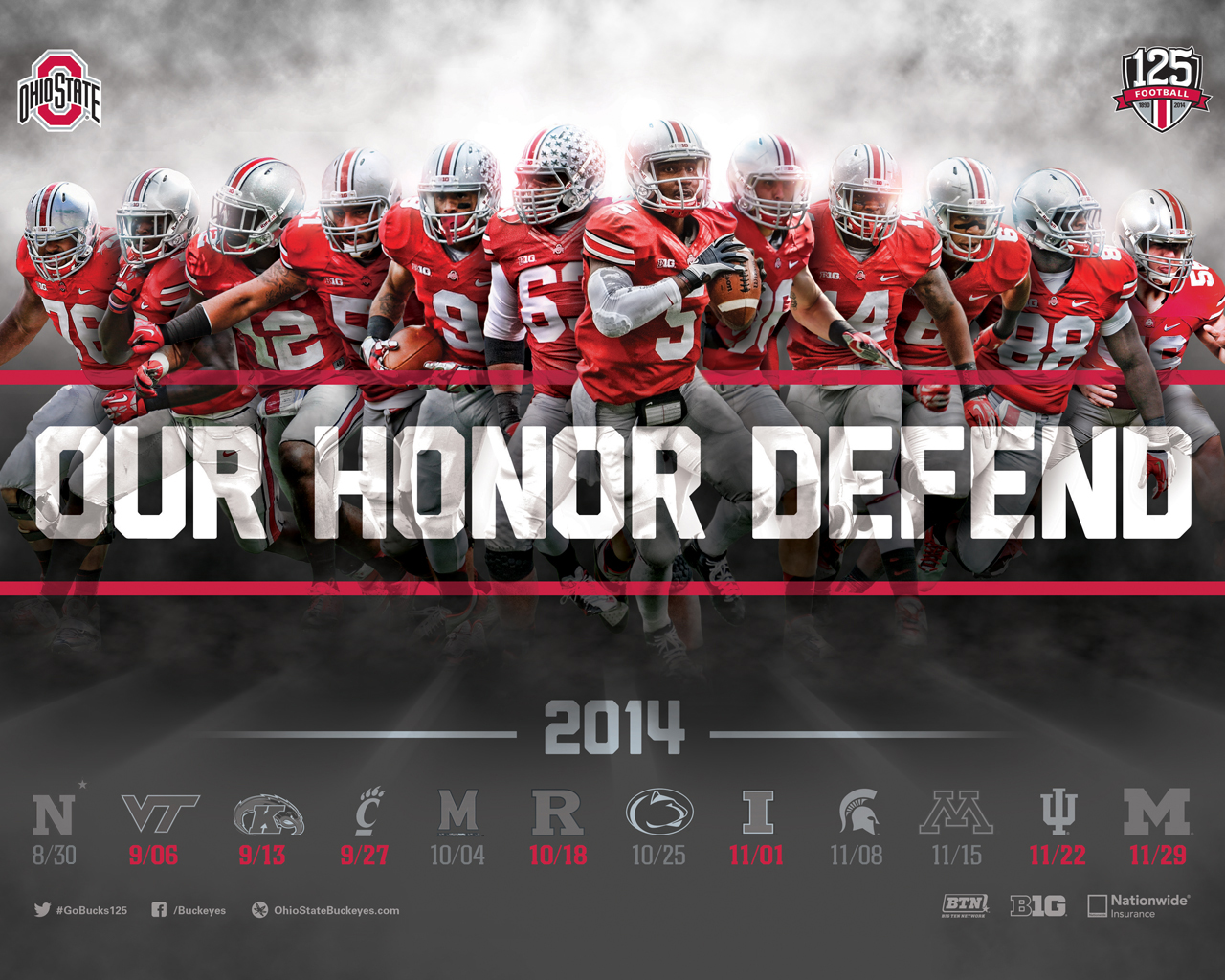 Download The Ohio State Football 2014 Schedule Poster for Printing and